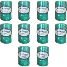 Favori Ip 5000 Denye -0.8 Mm- Ambalaj ve Paket Ipi Naylon Burgulu Örgü Çamaşır Ipi - Yeşil - 10 Adet