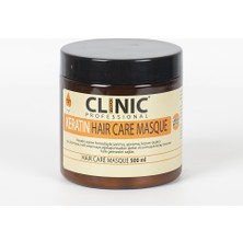 Clinic Pyroo CLINIC Keratin Yağlı Saç Maskesi 500 ml Argan Özlü Bakım Yapıcı Etki