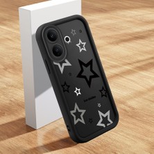HONTINGA Vıvo V60 Lite ile Uyumlu Kılıfı Düşüme Önleyici Basitlik Anti Düşme Kamera Korumali Şirin Kelebek Siyah Desen Yumuşak Silikon Telefon Kılıfı Kadın ve Erkek Için Uygundur K2-0403