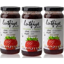 3lü Set Lutfiye Organik Çilek Reçeli 280 gr