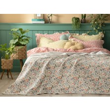 English Home Wild Forest King Size Çift Taraflı Yatak Örtüsü Pembe