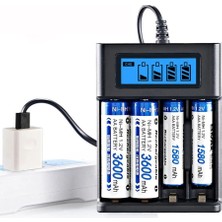 Blue Apple Pil Şarj Cihazı (Dört Yuvalı) - 1.2V Ni-Mh / Ni-Cd Aa / Aaa / BA-BC03