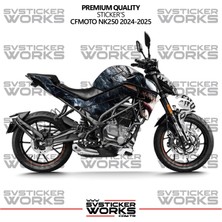 Cfmoto 250NK Kaplama Sticker Venom Design Motor Kaplama Modeli Hazır Kit Tüm Modeller Uyumlu