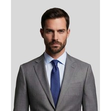 1001 Kravat Lacivert Desenli 7,5 cm Genişliğinde Ipek Kravat