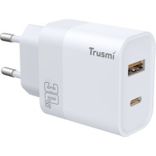 Trusmi 30W Gan Hızlı Şarj Adaptörü Beyaz