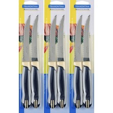 Pinkev Tramontina 6 Adet Tırtıklı Paslanmaz Çelik Çok Amaçlı Mutfak Bıçağı Seti