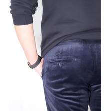 Jack Paul Erkek Klasik Kesim Lacivert Kadife Pantolon Düz Desenli Şık ve Rahat Model