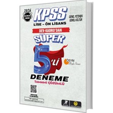 Datatek Tasarı Kpss Lise-Önlisans Süper 5li Deneme