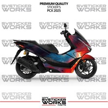 Honda Pcx Kaplama Sticker Magma Design Motor Kaplama Modeli Hazır Kit 2025 Uyumlu 