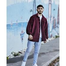 'erkek Fitilli Kadife Gömlek – Tek Cepli Oversize Model'