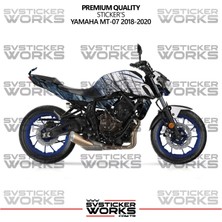 Yamaha Mt-07 Kaplama Sticker Venom Design Motor Kaplama Modeli Hazır Kit 2018-2020 Uyumlu 