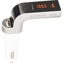 Torima Carg7 Bluetooth Araç FM Transmitter Hızlı Şarj Özellikli USB Girişli Beyaz Android iOS Uyumlu