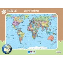 Datatek Blue Focus 72 Parça Dünya Haritası Frame Puzzle