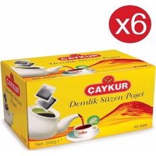 Çaykur Süzen Demlik Poşet Çay 200 gr 40'lı x 6 Adet