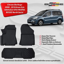 Citroen Berlingo Paspas Araca Özel 2008 2018 Arası BOSSE 3D Havuzlu Oto Paspas Paspas