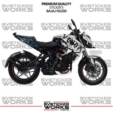 Bajaj NS200 Kaplama Sticker Venom Design Motor Kaplama Modeli Hazır Kit Tüm Modeller Uyumlu