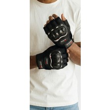 Probiker Pro Biker Darbe Korumalı Yarım Parmak Motosiklet Eldiveni – Nefes Alabilir, Kaymaz, Spor & Fitness Uyumlu