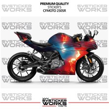 Cfmoto 250SR Kaplama Sticker Magma Design Motor Kaplama Modeli Hazır Kit Tüm Modeller Uyumlu