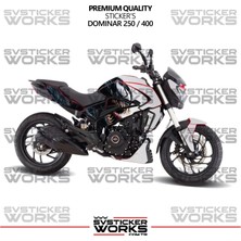Bajaj Dominar 250 / 400 Kaplama Sticker Venom Design Motor Kaplama Modeli Hazır Kit Tüm Modeller Uyumlu