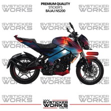 Bajaj NS200 Kaplama Sticker Magma Design Motor Kaplama Modeli Hazır Kit Tüm Modeller Uyumlu