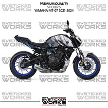 Yamaha Mt-07 Kaplama Sticker Venom Design Motor Kaplama Modeli Hazır Kit 2021-2024 Uyumlu 