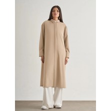Mizalle Gömlek Yaka Bej Kadın Tunik M2MZ1030210240