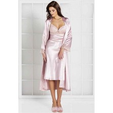 Pierre Cardin 4370 Saten Gecelik Sabahlık Takımı