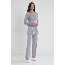 Pierre Cardin Penye Dantelli Pijama Takımı - 1241