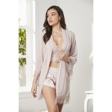 Pierre Cardin  Saten Dörtlü Çeyiz Seti -  7005