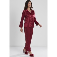 Pierre Cardin  Saten Dantelli Pijama Takımı - 1438