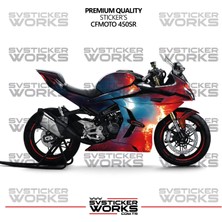 Cfmoto 450SR Kaplama Sticker Magma Design Motor Kaplama Modeli Hazır Kit Tüm Modeller Uyumlu