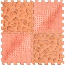 Ortohalı 4 Modüllü Ortopedik Halı Çocuk Duyu Matları Renkli Puzzle Çocuk Masaj Halıları OH404