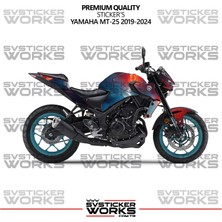Yamaha Mt-25 Kaplama Sticker Magma Design Motor Kaplama Modeli Hazır Kit 2019-2024 Uyumlu 