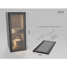 Sumua Store Alüminyum Çerçeveli Cam Dolap Kapağı – 72CM x 35CM -  Modern Mutfak & Vitrin Dolap Kapağı