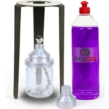 Okulgen Ispirto Ocağı Seti Laboratuvar Isıtma Seti 3 Parça