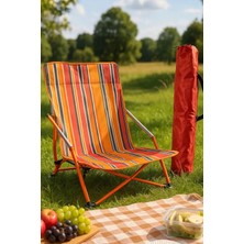 Binbir Reyon Yere Yakın Sandalye Çantalı Plaj Sandalyesi Katlanır Kamp Sandalyesi 68CM HA033