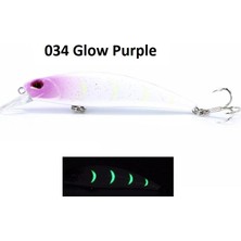 Fujin Ziggy 7cm 9.6gr Sinking 60-150CM Lrf Maket Balık 034 Glow Purple