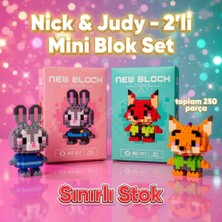 Kobe 2’li Mini Nick Judy Blok Set – LEGO Bricks Tarzı Nick Blok Sevimli Figürler | Koleksiyonluk | Nick Judy Blok