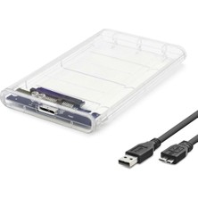 Marsilyan HDD Kutu Usb3.0 Plastik Sata 2.5" Transparent HDX1760