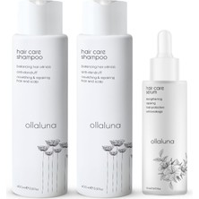 Ollaluna Hair Care Shampoo 400 ml Şampuan X2 Ollaluna Hair Care Serum Saç Serumu 80 ml X1