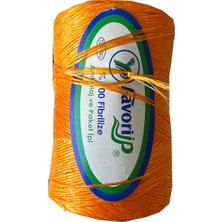 Favori Ip 5000 Denye -0.8 Mm- Ambalaj ve Paket Ipi Naylon Burgulu Örgü Çamaşır Ipi -Turuncu -1 Adet
