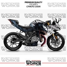 Cfmoto 250SR Kaplama Sticker Venom Design Motor Kaplama Modeli Hazır Kit Tüm Modeller Uyumlu