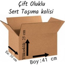 İlkadım Botanik 5 Adet Boş Koli Taşıma Kolisi Çift Oluklu Sert ve Dayanıklı Karton