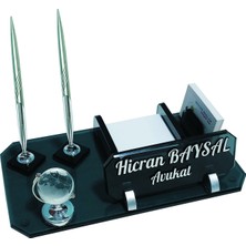 Sentez Masa Üstü İsimlik Dünya Biblo Kristal Masaüstü İsimlik Bloknotlu Kalemli Ofis Masa İsimliği Yönetici Hediyesi