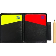 KURAL18 Hakem Cüzdanı, Fifa Baskılı Kalın Sarı Kırmızı Kart (Kurşun Kalem ile Yazılır, Silinir)