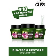 Gliss Bio-Tech Restore Saç Bakım Maskesi 300 Ml X 3 Adet Güçlendirici Etkili Saç Bakımı