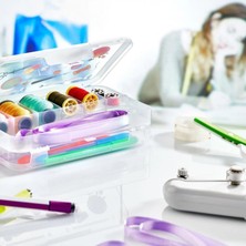 Marsilyan Çift Taraflı Bölmeli Hobi Dikiş Kutusu Ardunio Malzeme Kutusu (K95)