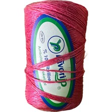Favori Ip 5000 Denye -0.8 Mm- Ambalaj ve Paket Ipi Naylon Burgulu Örgü Çamaşır Ipi - Pembe - 1 Adet
