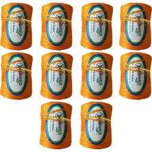 Favori Ip 5000 Denye -0.8 Mm- Ambalaj ve Paket Ipi Naylon Burgulu Örgü Çamaşır Ipi -Turuncu -10 Adet