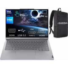 Lenovo Thinkbook 14 G5 Iau Ultra 7 255U 21SQ003BTX-K14 32GB 1tb+1tb Intel Graphics Freedos 14" Wuxga Ikisi Bir Arada Notebook